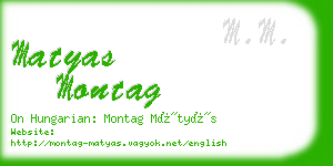 matyas montag business card